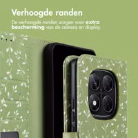 imoshion Design Bookcase Xiaomi Redmi Note 14 Pro Plus (5G) - Green Flowers