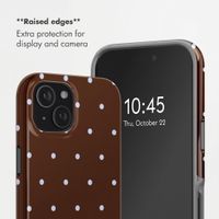 Selencia Vivid Back Cover with MagSafe Apple iPhone 15 - Happy Dots Chocolate