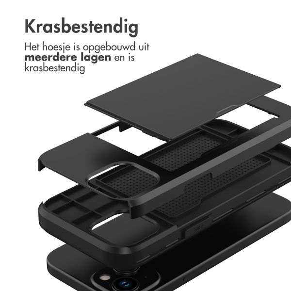 imoshion Backcover met pasjeshouder Apple iPhone 15 - Zwart