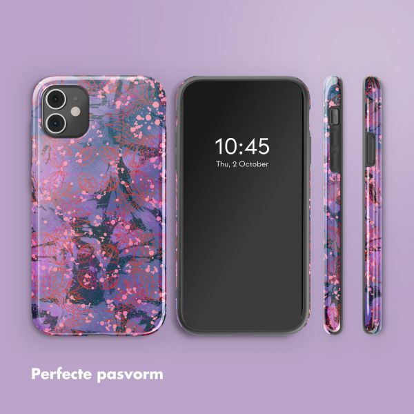 Selencia Vivid Backcover Apple iPhone 11 - Fresh Paint Flower Orange