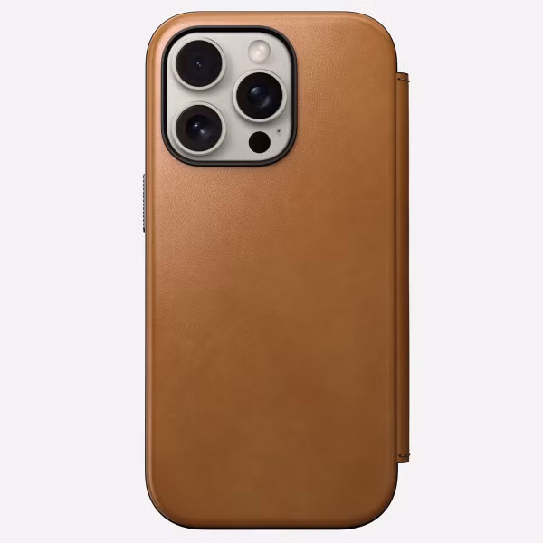 Nomad Modern Leather FolioBookcase Apple iPhone 16 Pro - English Tan