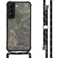 imoshion Design hoesje met koord Samsung Galaxy S22 - Black Marble