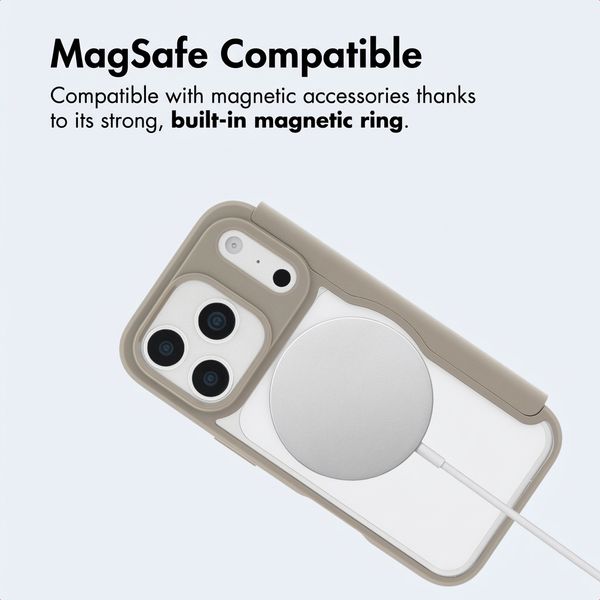 imoshion Transparent Bookcase with MagSafe Apple iPhone 17 Pro - Beige