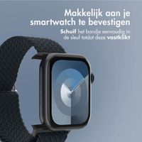 imoshion Nylon geweven bandje Apple Watch Series 1 t/m 11 / SE / Ultra (44/45/46/49 mm) - Donkergrijs