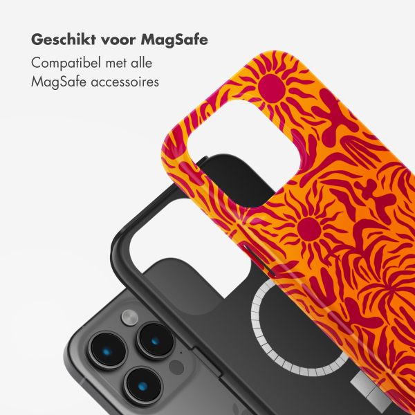 Selencia Vivid Backcover met MagSafe Apple iPhone 15 Pro - Tropical Vibes Apricot