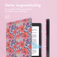 imoshion Design Slim Hard Case Bookcase Kobo Nia - Flower Watercolor