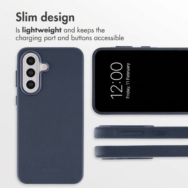 Accezz Leather Case with MagSafe Samsung Galaxy A57 (5G) - Nightfall Blue