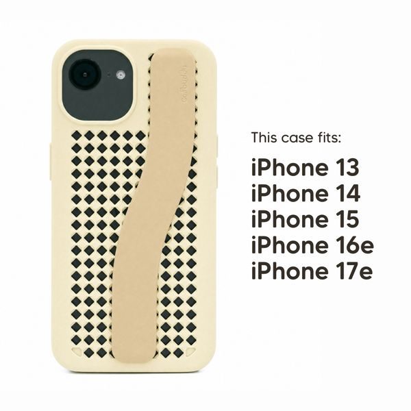 Callbuddy Hoesje met Strap Apple iPhone 17e / 16e / 15 / 14 / 13 - Sand Glow