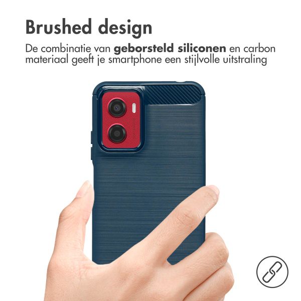 imoshion Brushed Backcover Motorola Moto G05 / E15 - Donkerblauw