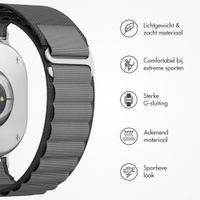 Accezz Nylon Alpine bandje Samsung Galaxy Watch 9 (40/44mm) / Watch 8 (40/44mm) / Classic (46mm) - Dark Grey