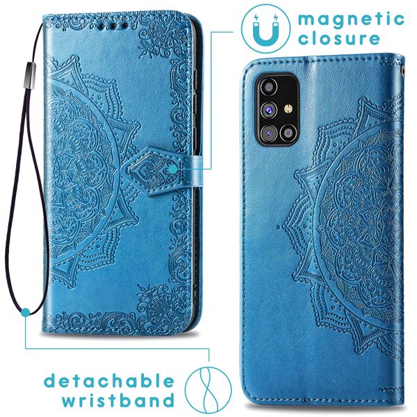 imoshion Mandala Bookcase Samsung Galaxy M31s - Turquoise