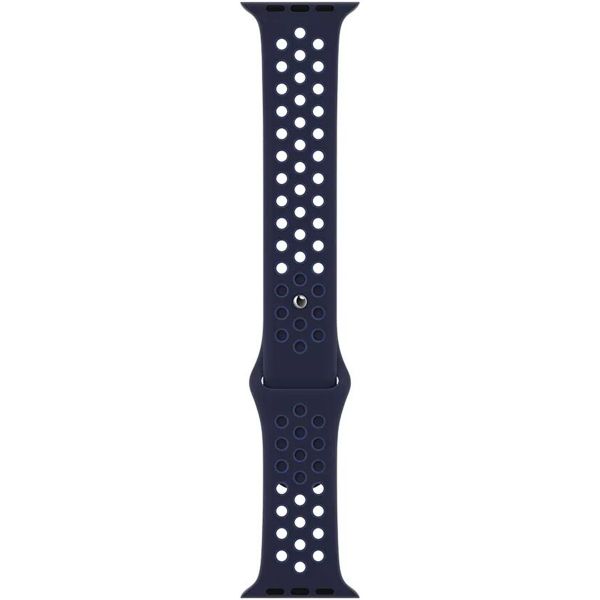 Apple Nike Sport Band Apple Watch Series 1 t/m 9 / SE (38/40/41 mm) | Series 10 (42 mm) - Midnight Navy/Mystic Navy