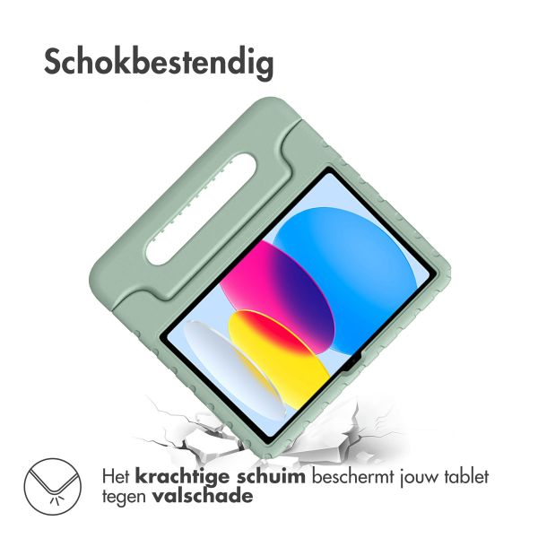 imoshion Kidsproof Backcover met handvat iPad 11 (2025) 11 inch / iPad 10 (2022) 10.9 inch - Olijfgroen