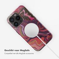 Selencia Vivid Tough Backcover met MagSafe iPhone 15 Pro - Marble Purple