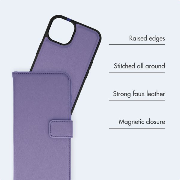 imoshion Detachable 2-in-1 Luxury Bookcase Apple iPhone 13 - Purple