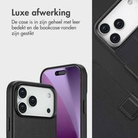 Accezz Leather Bookcase 2-in-1 met MagSafe Apple iPhone 17 - Onyx Black
