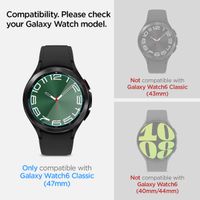 Spigen EZ FIT Glas.tR Screenprotector met applicator Samsung Galaxy Watch 6 Classic - 47 mm - Transparant