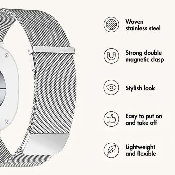 imoshion Milanese Magnetic Band Samsung Galaxy Watch Ultra 2 (2026) / Ultra (2024/2025) - Silver