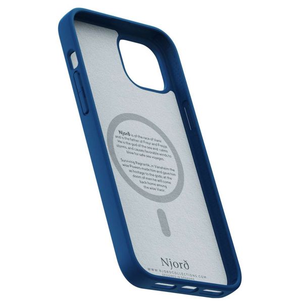 Njorð Collections Suède Comfort+ Case MagSafe Apple iPhone 15 Plus - Blue