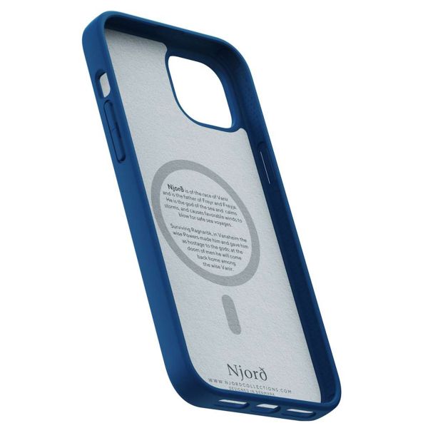 Njorð Collections Suède Comfort+ Case MagSafe iPhone 15 Plus - Blue