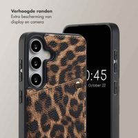 Selencia Nova Telefoonhoes met Koord en Pashouder Samsung Galaxy S24 / S25 - Leopard