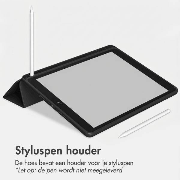Accezz Smart Silicone Bookcase Apple iPad 9 (2021) 10.2 inch / iPad 8 (2020) 10.2 inch / iPad 7 (2019) 10.2 inch - Zwart