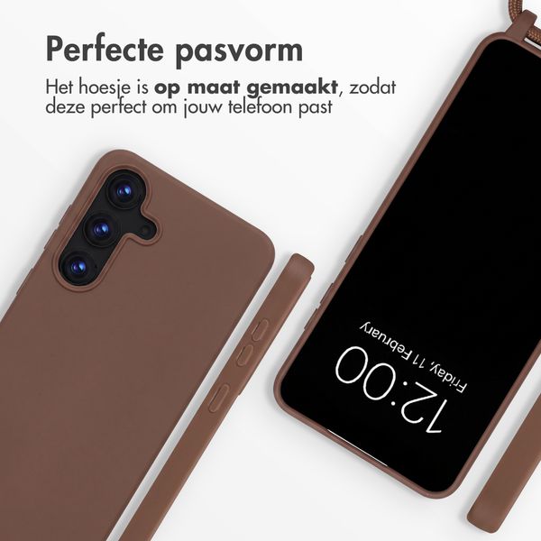 imoshion Siliconen hoesje met koord Samsung Galaxy S25 FE - Bruin