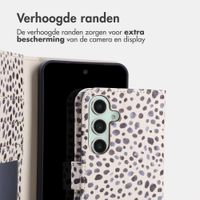 imoshion Design Bookcase Samsung Galaxy S25 - Black And White Dots