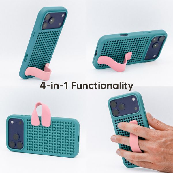 Callbuddy Hoesje met Strap Apple iPhone 17 Pro Max - Miami Vice