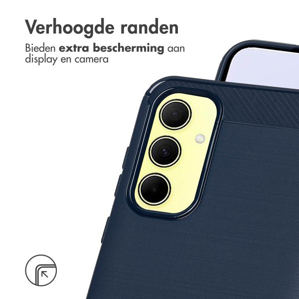 imoshion Brushed Backcover Samsung Galaxy A35 - Donkerblauw