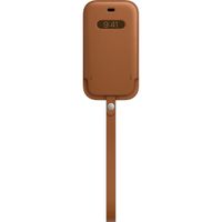 Apple Leather Sleeve MagSafe iPhone 12 (Pro) - Saddle Brown