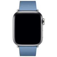 Apple Leather Band Modern Buckle Apple Watch Series 1-9 / SE - 38/40/41 mm / Series 10 - 42 mm - Maat S - Blauw