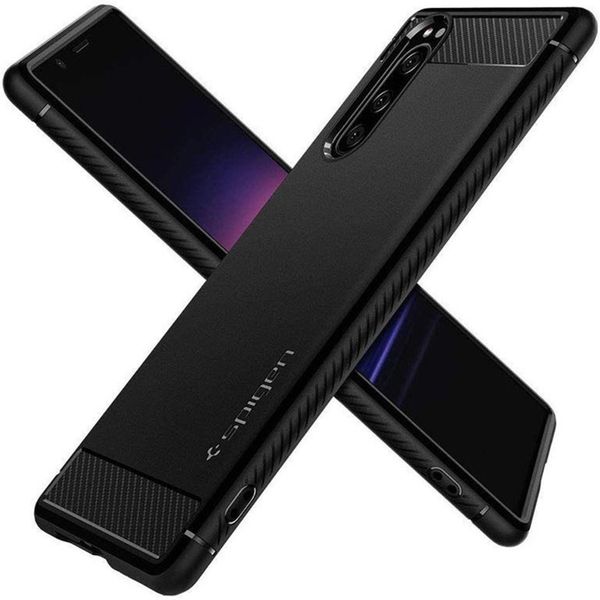 Spigen Rugged Armor Backcover Sony Xperia 5 II - Zwart