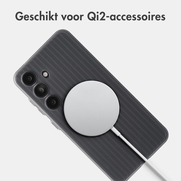 Accezz Lite Backcover met MagSafe | Fluted | Samsung Galaxy S24 - Grijs