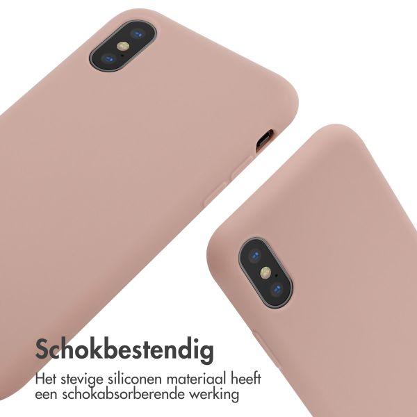 imoshion Siliconen hoesje met koord Apple iPhone X / Xs - Sand Pink
