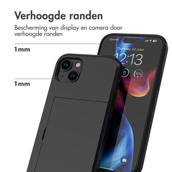 imoshion Backcover met pasjeshouder iPhone 15 Plus - Zwart