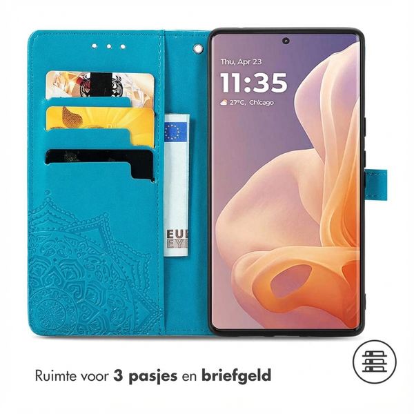 imoshion Mandala Bookcase Motorola Moto G85 - Turquoise