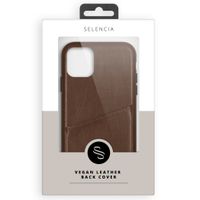 Selencia Vayu Vegan Lederen Backcover Apple iPhone 12 (Pro) - Bruin