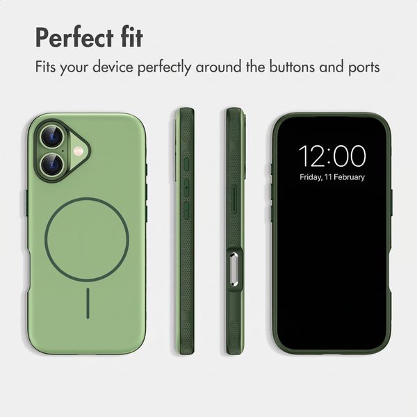 imoshion Colour Back Cover with Thin MagSafe Ring Apple iPhone 16 - Dark Green