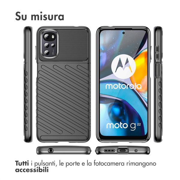 imoshion Thunder Backcover Motorola Moto G22 / E32 / E32s - Zwart