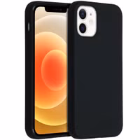 Accezz Liquid Silicone Backcover Apple iPhone 12 Mini - Zwart