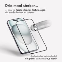 Accezz Triple Strong Full Cover Glas Screenprotector met applicator iPhone 15 Plus - Transparant