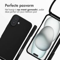 imoshion Siliconen hoesje met koord Apple iPhone 16 Plus - Zwart