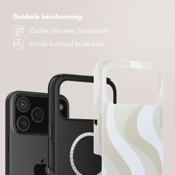 Selencia Vivid Backcover met MagSafe Apple iPhone 17 Pro - Desert Waves Beige