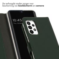 Selencia Echt Lederen Bookcase Samsung Galaxy A23 (5G) - Groen