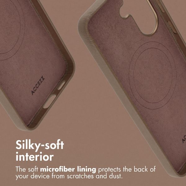 Accezz Leather Case with MagSafe Samsung Galaxy A57 (5G) - Coffee Brown