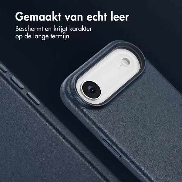 Accezz MagSafe Leather Backcover Apple iPhone Air - Nightfall Blue