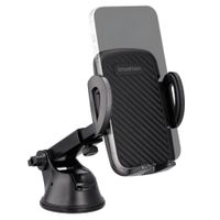 imoshion Telefoonhouder auto - Verstelbaar - Universeel - Carbon - Dashboard / Raam - Zwart