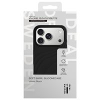 iDeal of Sweden Soft Swirl Silicone MagSafe Case Apple iPhone 17e / 16e / 15 / 14 / 13 - Velvet Black