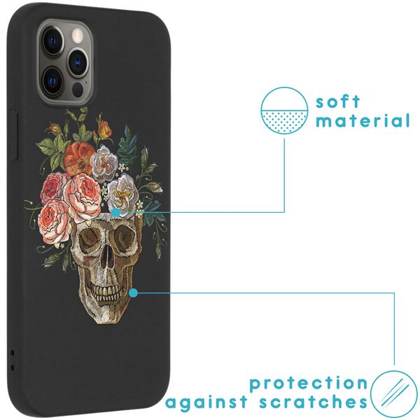 imoshion Design hoesje iPhone 12 (Pro) - Doodshoofd - Multicolor